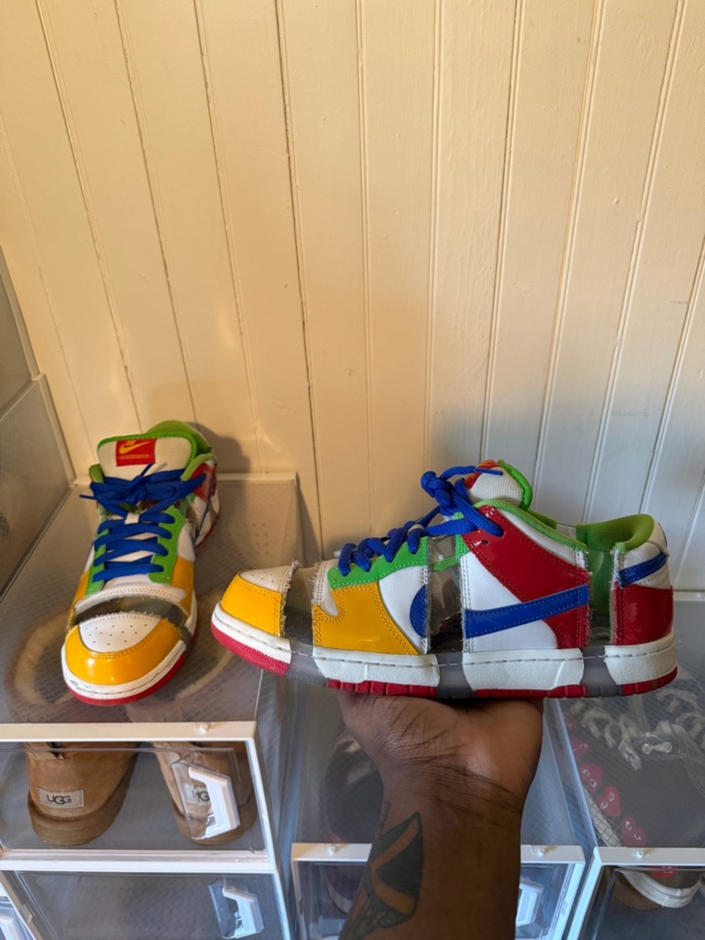 Jordan Kids Multicolor Low-Top Sneakers with Bold Colorblock